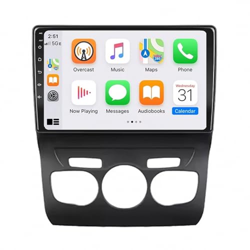 Radio de coche 2 DIN para Citroen C4 con Carplay inalámbrico y navegación GPS fluida