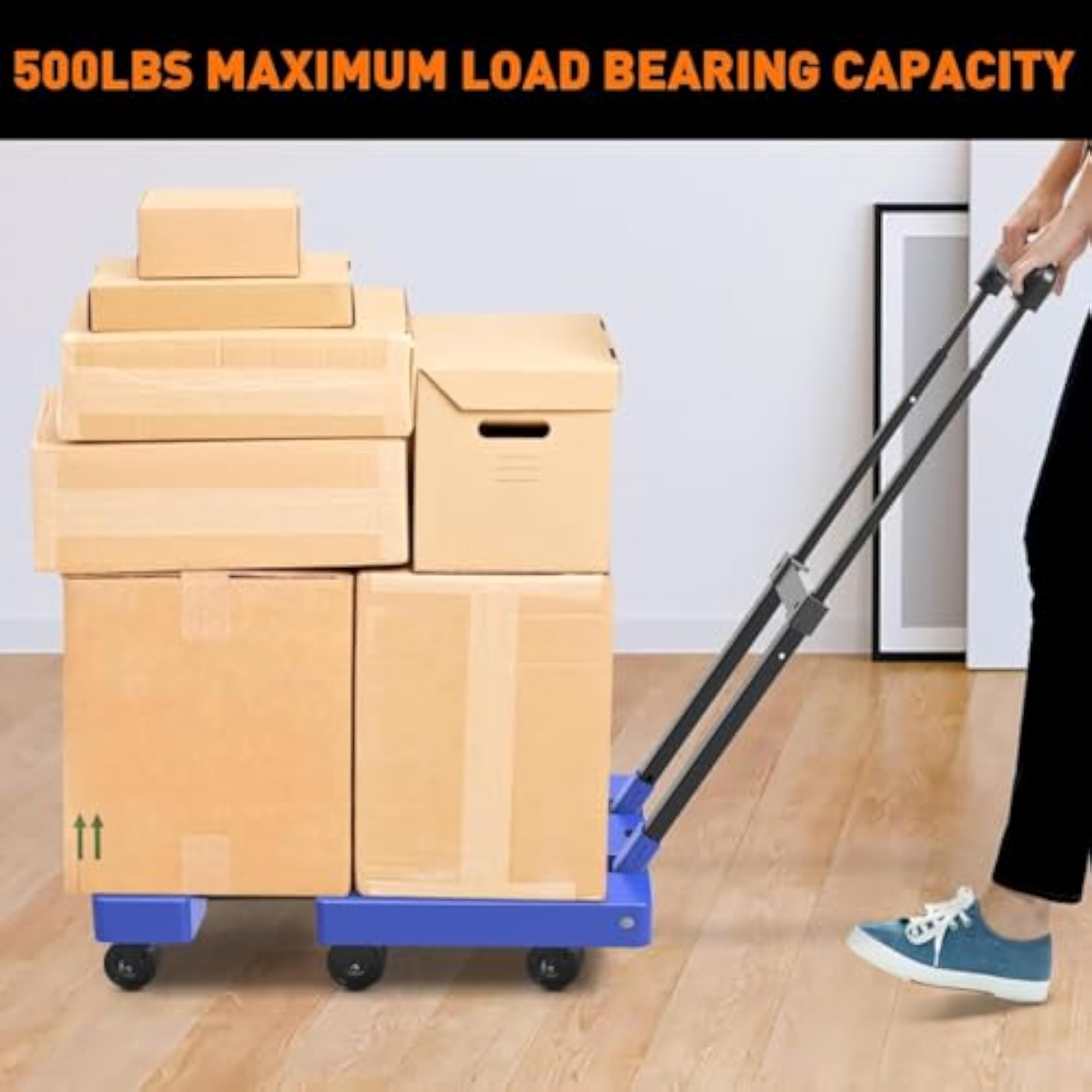 Foldable Platform Trolley 150KG Heavy Duty Hand Truck