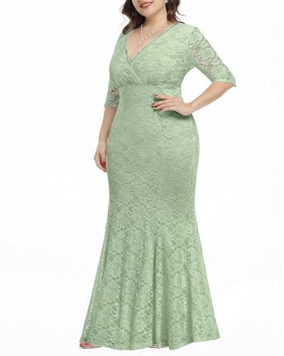 Image of Pinup Fashion Plus Size Formal Evening Dress Wedding Guest Bridal Gowns
