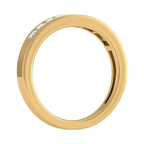 1/2 Carat Channel Set Princess Cut Diamond Wedding Band Ring in 14K Gold2