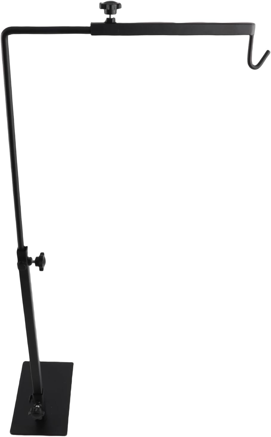 Adjustable Landing Light Lamp Stand Bracket, Reptile Lighting Stand, Sturdy Metal Landing Light Holder with Fixed Wire Casing, Adjustable Height and Width for Pet Reptiles Tortoise