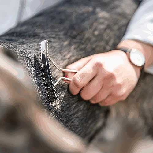 Sprenger - Hundekratzer, Unterwolle und Dreck entfernen, Stahl vernickelt - Silber