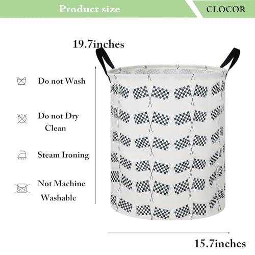 Image of CLOCOR Laundry Basket,Waterproof Fabric Storage Container,Room Decor,Gift Basket（Racing