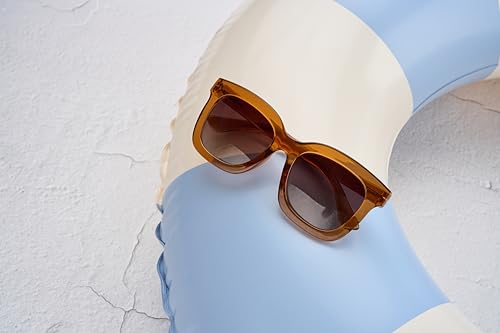 Peepers by PeeperSpecs Women's Cabana Sun Polarized Soft Square Sunglasses, Tan, +0.00, Tan, +0.00 by Peepers by PeeperSpecs - Image 2