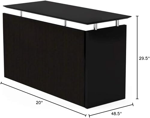 Miniatura 5 de Safco Mayline MNRTLDC Medina 48-1/2 "W Retorno sin manos para usar con escritorios, se vende por separado, laminado Mocha Laminado Mocha,Laminado de