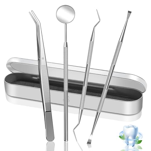 Tools Kit Oral Care with Tarter Scraper, Dental Picks/Mirror for Home Dentist Adults Kids Dogs Pet