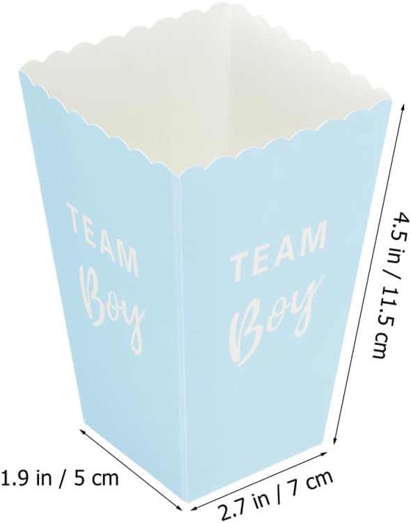Gender Reveal Popcorn Boxes 24 Pack 4.52X2.75X1.96In Paper Popcorn Holders for Gender Reveal Party Favors Baby Shower