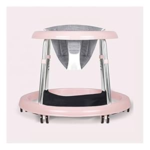Baby Walker met 6 Universal Wheels, 9 hoogte verstelbare Child Anti-Rollover Folding Peuter Walker for Girls Boys From 6…