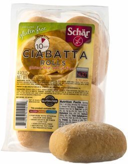 Schar Gluten Free Ciabatta Parbaked Rolls 7.00 Oz (Pack of 3- 12 Rolls) by Schar