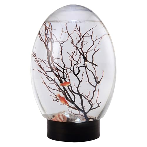 Tanque de peces de escritorio con luz LED para decoración 2