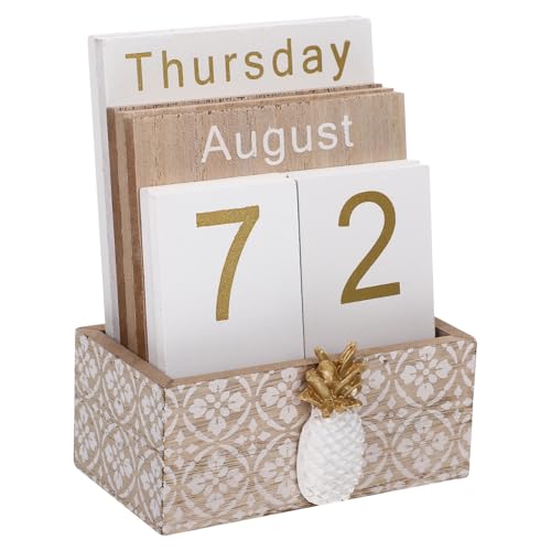 Calendario de Mesa de Madera de diseño distintivo y práctico para adorno exclusivo de interiores