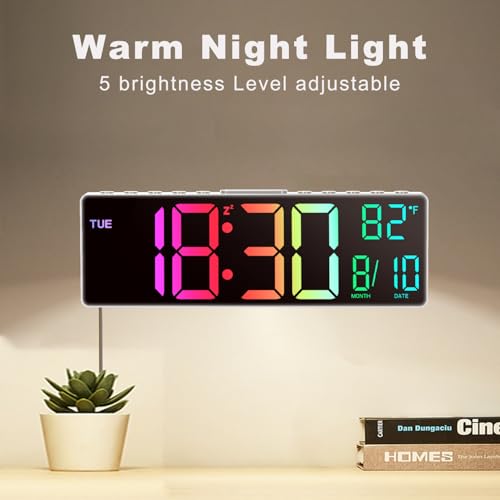 Jall PH03 10.5'' Large Digital Wall Clock With Remote Control, Dual Alarm thumb #7