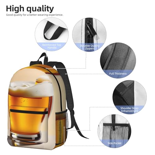 Mochila escolar ligera para el día a día en la universidad con bolsillo 5