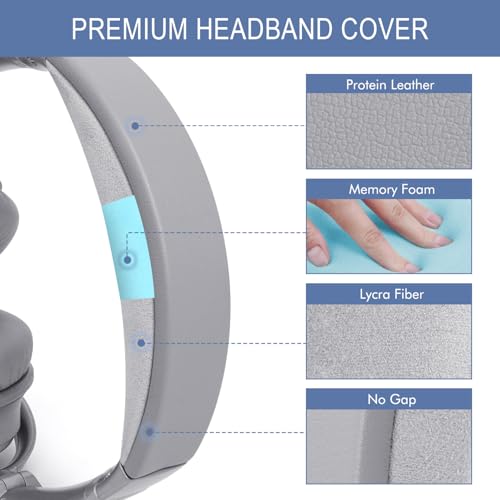 Kit de reemplazo GEVO para auriculares Bose QC35 y QC35 II (QuietComfort 35 II) | Almohadillas para orejas y diadema, mayor comodidad, pieza de reparación, instalación fácil con herramientas incluidas - Plata miniatura 4