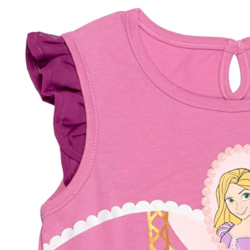 Barboteuse Raiponce Disney Princesse rose 2T, change rapide sans manches