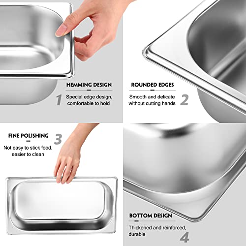 Image of Thenshop 10 Pack Stainless Steel Steam Table Pans