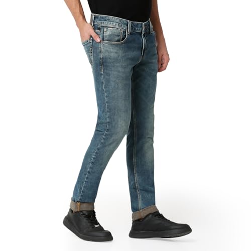 Image of Spykar Men's Slim Fit Low Rise Casual Jeans