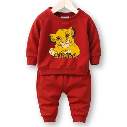 Image of Minicult Kids Cotton Co-ords Full Sleeve Sweatshirt and Pant Set with Character Print