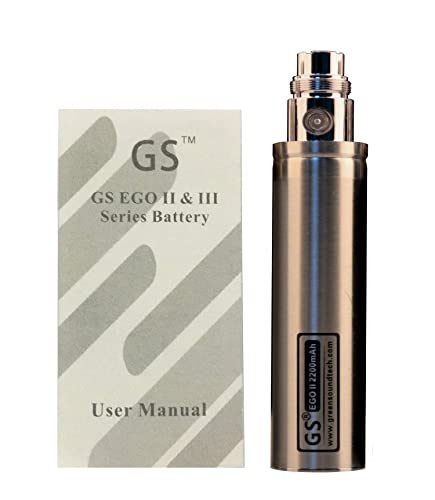 Electronic-Cigarette-GS-Ego-II-2200mAh-Rechargeable-Huge-Capacity-Battery-Ego-510-E-Shisha-E-Cigarette-with-Use-Manual-Nicotine-Free-Silver