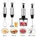 Immersion Blender Handheld, 1100W 5-in-1 Multi-Purpose Hand Blender, 12-Speed Stick Blender, 600ml Beaker, 500ml Chopper, Egg Whisk, Milk Frother, Black
