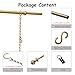 UrbanUp Picture Rail Hanging System Vintage Picture Hanging Track with Multiple Hanging Options, Brass Rod with Gold Chains & Hooks, Museum Artwork Suspension Pole, Wall Decor(0.6m/2.0ft Rod)