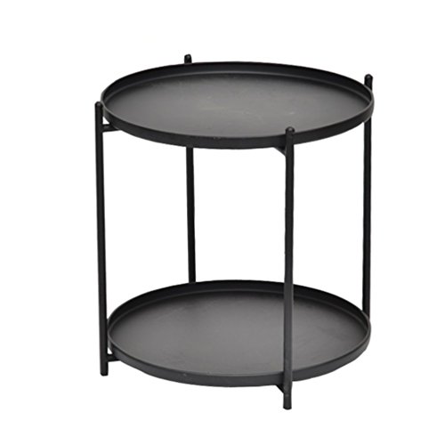 GWW Living Room Sofa Table Creative Black Small Round Table Several Si GWW Living Room Sofa Table Creative Black Small Round Table Several Si