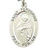 Westmon Works St Peregrine Solid Pewter Saint Medal Necklace Gift Set with Prayer Card and Box
