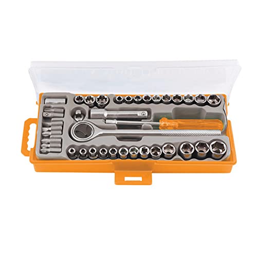 JOGO DE BITS E SOQUETES COM CHAVE CATRACA 40 PEÇAS SPARTA