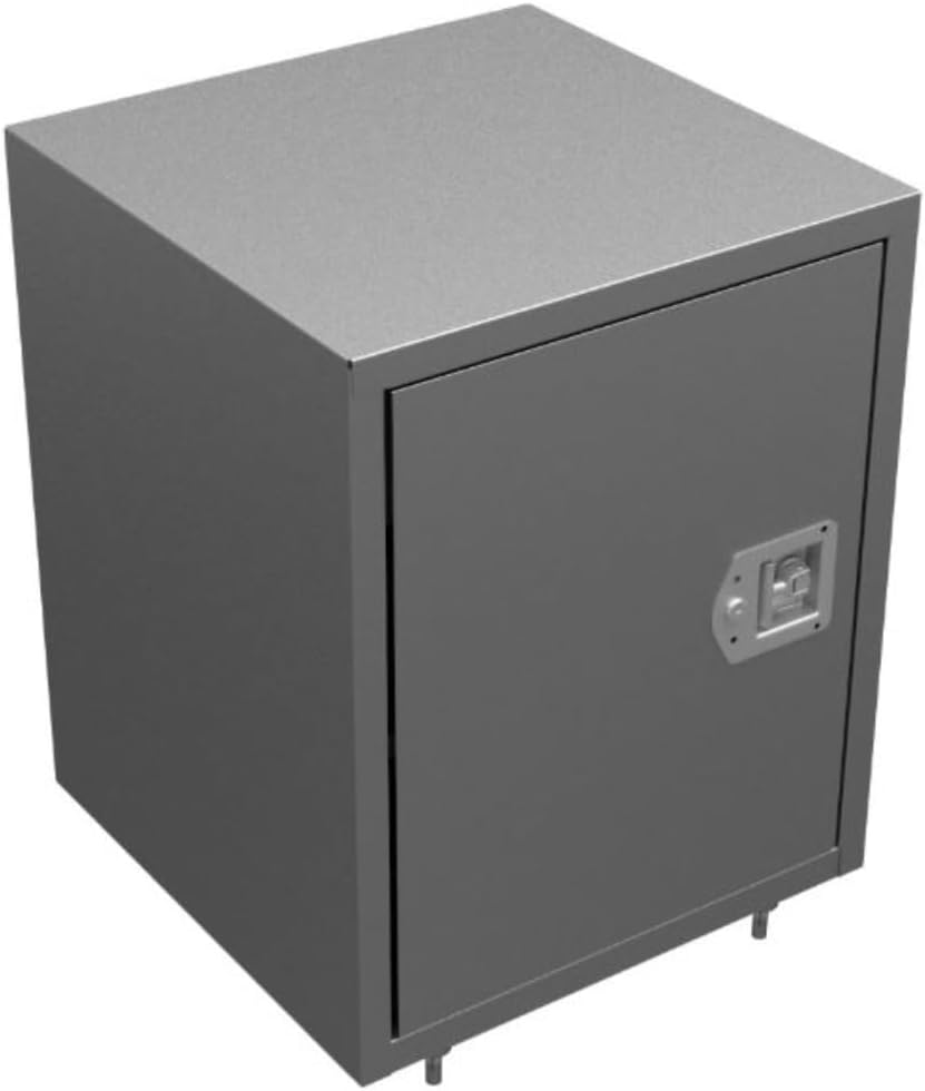 Adrian Steel #1, Adjustable Single Shelf Cabinet w/Lock, 18w x 22h x 18d, Gray