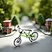 1/18 Scale Mini Diecast Mountain Bike, Finger Bicycle Model, Desktop Decor Art Craft (Green)