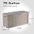 ROJIK Outdoor Storage Housing Deck Box - Waterproof Patio Furniture, Garden Tools, Cushions, Pool Accessories Storage Bench with Lockable Lid and Side Handles (Grey 75 Gal)