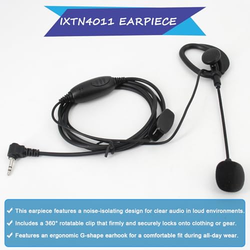Auricular IXTN4011 IXTN4011AR compatible con Motorola Talkabout T400 T800 MR350R 3