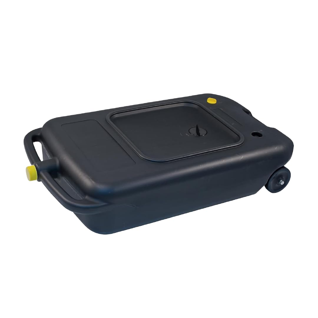 BIDÓN RECOGEDOR Aceite Usado con Ruedas y Tapón para Camión Coche Furgoneta 45L litros - de Gran TAMAÑO XXL
