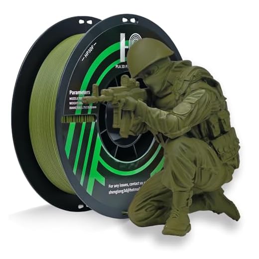 ⚡ HP3DF PLA Filament, Matte PLA, 3D Printer Filament, PLA Filament 1.75mm Dimensional Accuracy +/- 0.02mm, 1KG Spool (2.2 lbs), Fit Most FDM Printer (Matte Army Green)