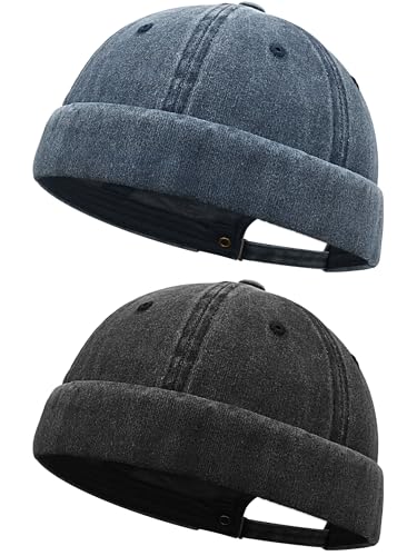 Casquette docker homme finie la visière qui s'envole avec ce lot de 2 bonnets rétro dôme