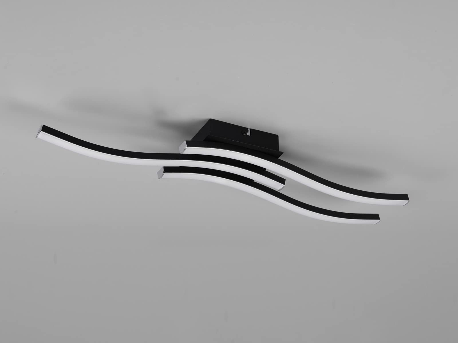 Reality Leuchten R62473132 Route Plafonnier LED en métal noir mat avec 3 LED 5 W