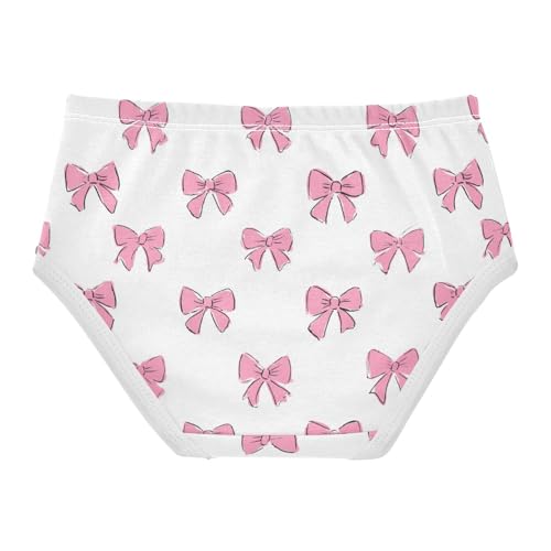 Wusikd Pink Bow (3) Girls' Underwear Cotton Girls Briefs Soft Toddler Underwear 2T2
