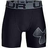 Under Armour Boys' HeatGear Armour Fitted Shorts , Black (001)/Pitch Gray , Youth X-Large