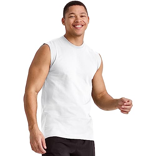 Hanes Men's Essentials Midweight T Pack, Cotton Muscle Tank Shirts, 3-Pack2