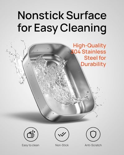 Furkid Stainless Steel Cat Litter Box with Lid, XL Extra Large Litter Box for Big Cats, Enclosed Metal Kitty Litter Box with High Sided Enclosure & Scoop, Anti-Leakage, Non-Sticky, Easy Cleaning Gray - Thumbnail 5