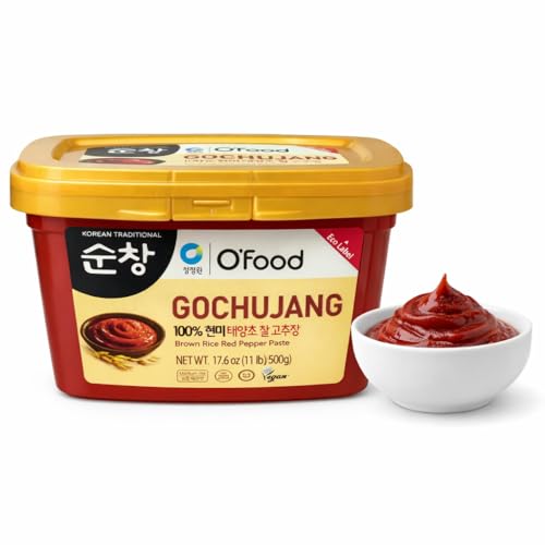 Pasta di Peperoncino Coreana 500g O’Food Gochujang – Salsa Piccante Fermentata con Riso Integrale – Condimento per Bibimbap, Ramen, Carne e Wok – Gusto Umami Intenso Tradizionale