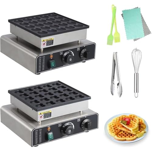 mini pancake maker Round single hole round 1.8 in/4.5 cm +heart shaped 1.6 in x1.6 in x0.4 in Muffin Maker Machine - Efficient Pancake Production, Fas