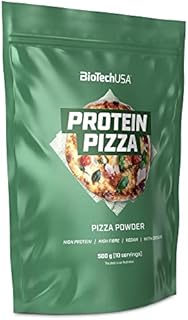 BioTechUSA Protein Pizza, Wegańska Mieszanka w proszku do przygotowania pizzy z oregano o wysokiej zawartości błonnika i białka, 500 g, Wersja tradycyjna
