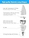 PARTPHONER E12 Base LED Light Bulbs B11 Candelabra Bulbs 60W Equivalent, Non-Dimmable 6W LED Bright Candle Small Base Chandelier Bulb 600 Lumen, 5000K Cold White for Ceiling Fan, Pack of 6