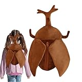 ぬい-ぐるみリュックサック, クリエイティブシミュレーションクワガタカブト-ムシカブト-ムシぬい-ぐるみ人形昆虫 バックパッ-ク人形, 動物リュックサック - 漫画の の 小さなバッグ | かわいいバックパッ-ク、動物の バック 、リアルな のおもちゃ、女の子、子供の誕生日学用品