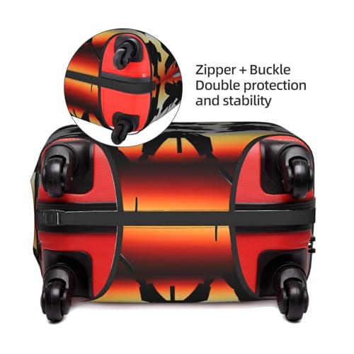 Housse de protection pour bagage blanc XL en polyester lavable Silhouettes de Martial - 3
