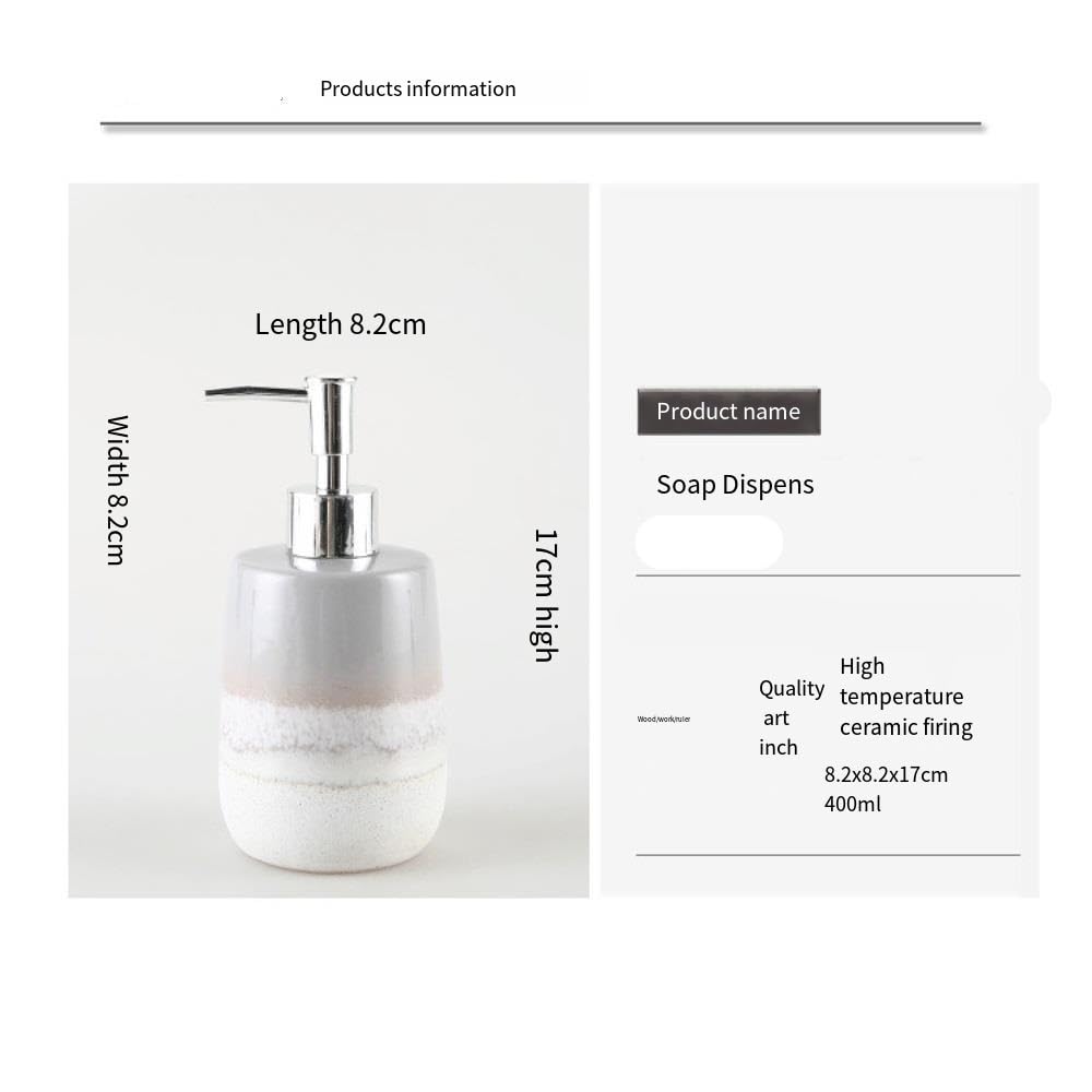 Flacone di emulsione a Gradiente in Ceramica Grezza con Dispenser di Sapone, flacone di Dispenser per Mani Personalizzato, flacone di shampo
