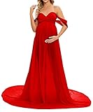 ZIUMUDY Maternity Maxi Chiffon...