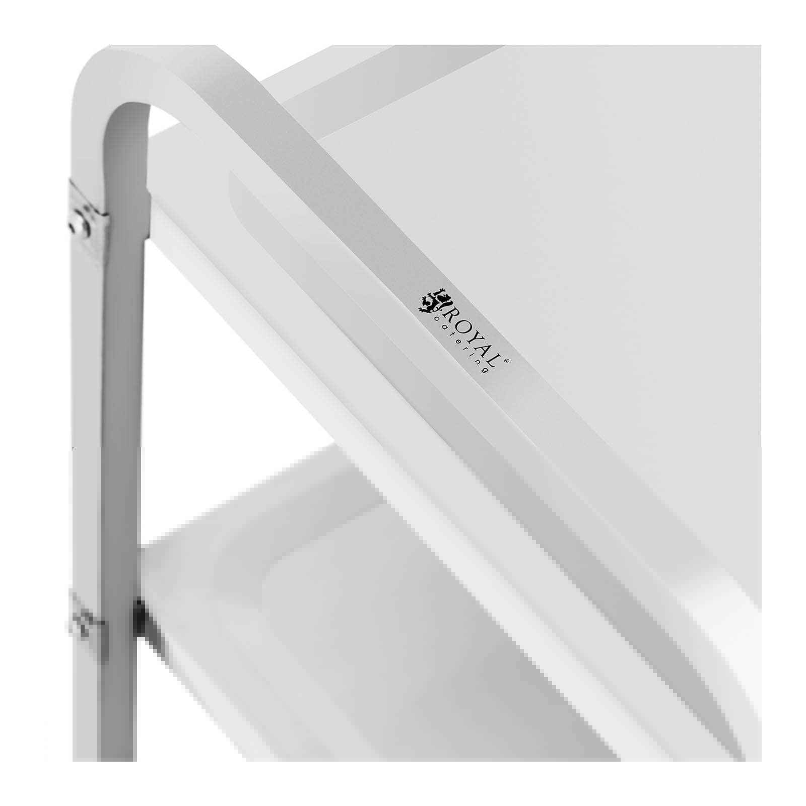 Royal Catering RCSW-112 - Carrito para servir (4 bordes, 89 x 49,5 x 3 cm, 108 kg, acero inoxidable)