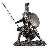 Original Veronese Leonidas with Shield and Spear Figurine Bronzed Feldherr Spartan by Veronese